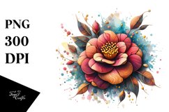 Vibrant Camellia Clipart Product Image 1