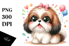 Happy Shih Tzu Cartoon PNG Product Image 1