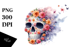 Cute Skull Painting PNG Product Image 1
