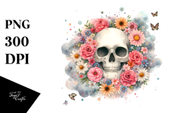 Cute Skull Painting PNG Product Image 1