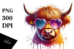 Cool Haircut Highland Calf, PNG Product Image 1