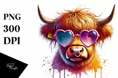 Cool Haircut Highland Calf, PNG Product Image 1