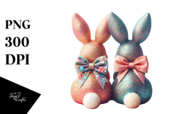 Quirky Vintage Bunnies PNG Product Image 1