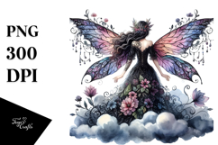 Gothic Fairy on Cloud PNG Product Image 1