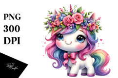Cute Unicorn Drawing, Transparent PNG Product Image 1