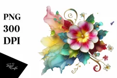 Watercolor Luxury Flower Love Splash Clipart Product Image 1
