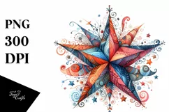 Wimsical Star Flower Dance Unicorn Clipart Product Image 1