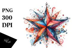 Wimsical Star Flower Dance Unicorn Clipart Product Image 1