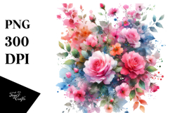 A Translucent Monkey Made of Flowers, White Background Product Image 1