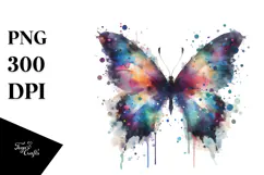Grunge Butterfly Painting PNG Product Image 1
