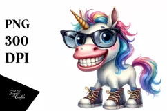 Goofy Smile Unicorn Large Shoes Product Image 3
