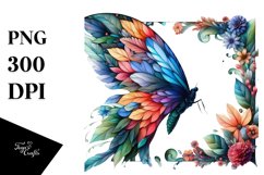 Abstract Vibrant Butterfly PNG Product Image 3