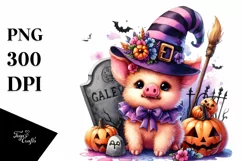 Vibrant Baby Pig Halloween Costume | Clipart Product Image 1