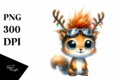Baby Squirrel with Christmas Cheer, High-res PNG Product Image 1