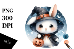 Cute Bunny Standing on Moon PNG Product Image 1
