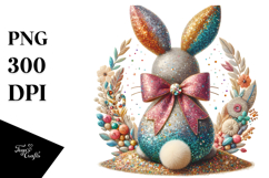 colorful Vintage Bunny Sitting PNG Product Image 1