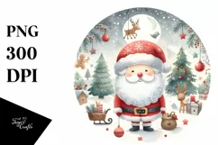 Christmas Scene with Santa's Little Helper PNG Product Image 1