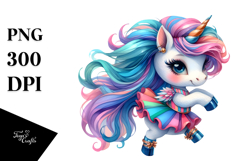 Cute Unicorn Dancing PNG Product Image 1