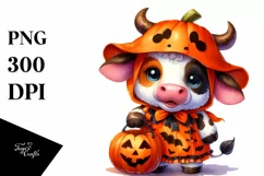 Vibrant Baby Cow Halloween Costume | Clipart Product Image 1