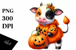 Vibrant Baby Cow Halloween Costume | Clipart Product Image 1