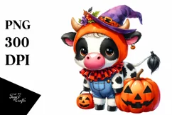 Vibrant Baby Cow Halloween Costume | Clipart Product Image 1