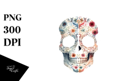 Boho Skull Painting PNG Product Image 1