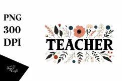 Simple Flowers Teacher Summer Flower PNG Product Image 1