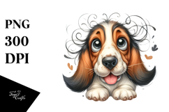Cute Basset Hound, PNG Product Image 1