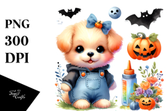 Watercolor Cute Baby Dog | Sublimation | Clipart Product Image 1