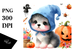 Baby Dog for Halloween | Cute Art Clipart Product Image 1