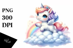 Cute Baby Dancing Unicorn | Sublimation | Clipart Product Image 1