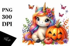 Vibrant Baby Unicorn Clipart Product Image 1