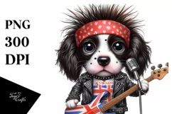 Baby English Springer Spaniel Punk Singer |Sublimation Product Image 1