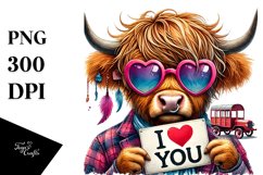 Cool Haircut Highland Calf, PNG Product Image 1