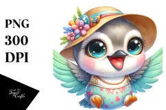 Singer Hummingbird with Goofy Smile, PNG Product Image 1