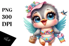 Singer Hummingbird with Goofy Smile, PNG Product Image 1