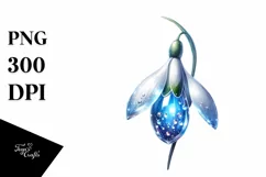 Glossy Snowdrop Watercolor Clipart Product Image 3