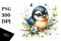 Baby Bird with Big Eyes PNG Product Image 1