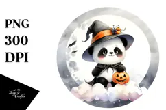 Washed Baby Panda in Halloween Costume, Transparent PNG Product Image 1