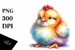 Colorful Baby Chicken Cute Moon Clipart Product Image 3