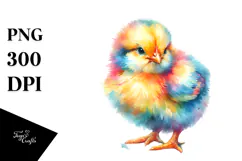 Colorful Baby Chicken Cute Moon Clipart Product Image 1