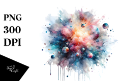 Abstract Cosmos Splash Clipart Product Image 1