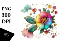 Watercolor Luxury Flower Love Splash Clipart Product Image 3