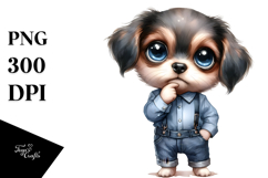 Expressive Puppy Standing Up | Summer Clipart Product Image 1