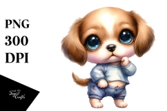 Expressive Puppy Standing Up | Summer Clipart Product Image 1