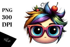 Funny Adorable Design with Vibrant Colors PNG Product Image 1