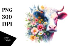 Vibrant Abstract Cow with Watercolor Splash | Sublimation | Product Image 3