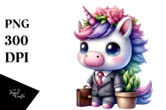 Cute Business Man Baby Unicorn | Sublimation Product Image 1