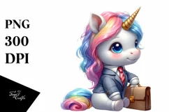 Cute Business Man Baby Unicorn | Sublimation Product Image 1