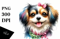 Colorful Dog Watercolor PNG Product Image 1